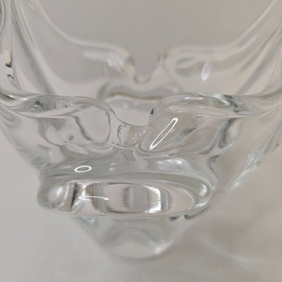 Clear Crystal Basket Split Handled Glass Vase Candy Holder - Picture 4 of 10
